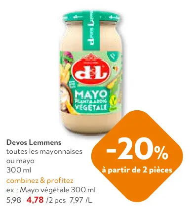 Offre: Mayo végétale