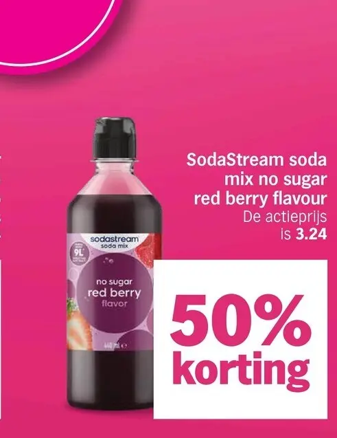 Aanbieding: SodaStream soda mix no sugar red berry flavour