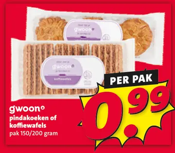 Aanbieding: g'woon pindakoeken of koffiewafels