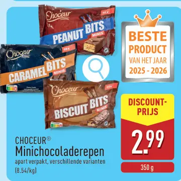 Aanbieding: CHOCEUR® Minichocoladerepen