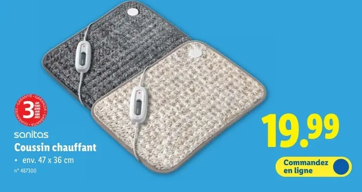 Offre: Coussin chauffant