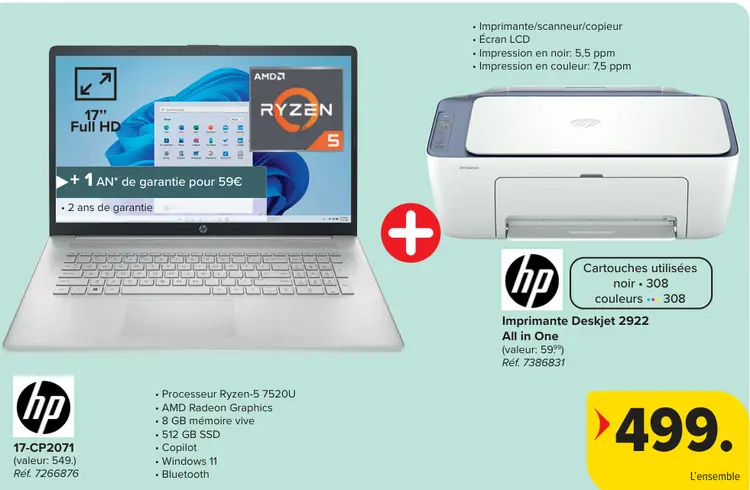 Offre: Hp 17-cp2071 en printer