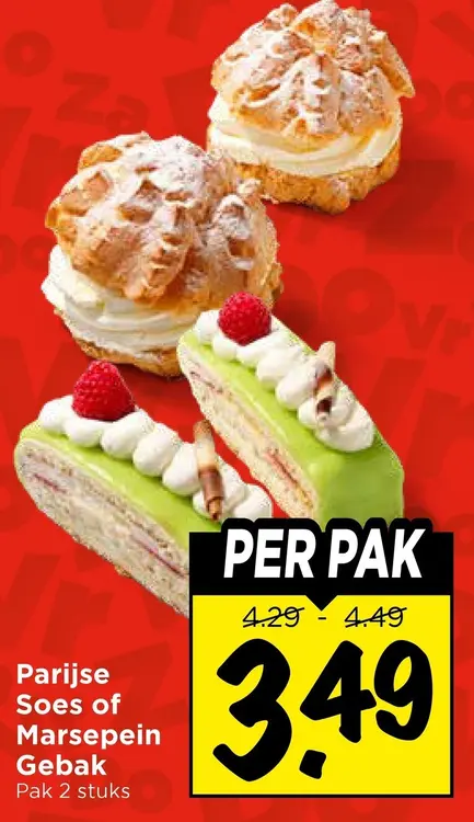 Parijse Soes of Marsepein Gebak