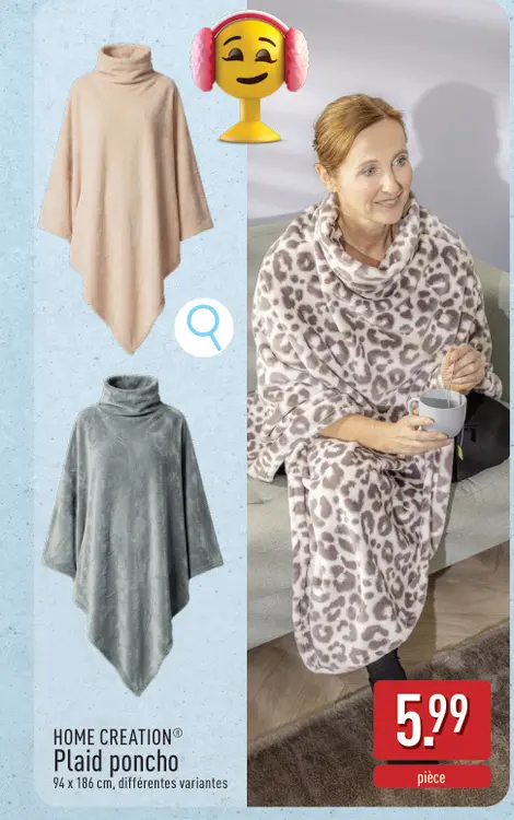 Offre: Plaid poncho