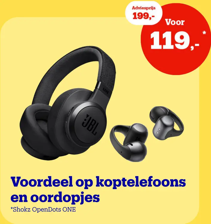 Aanbieding: Voordeel op koptelefoons en oordopjes