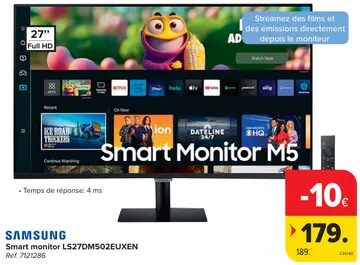 Offre: Smart monitor LS27DM502EUXEN