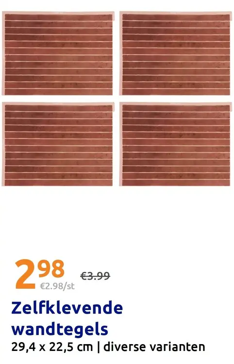 Promotie: Zelfklevende wandtegels