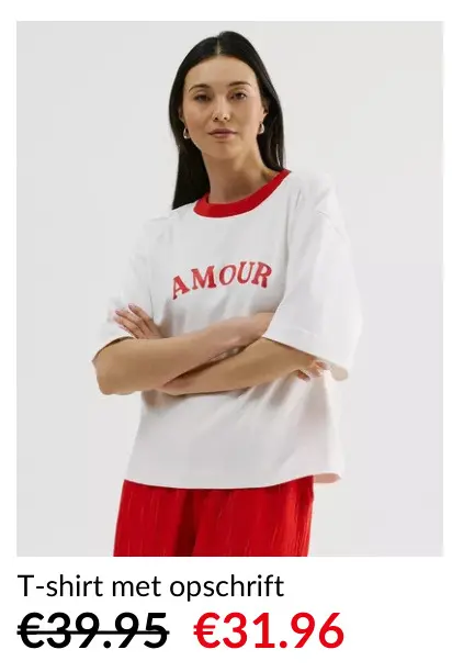 Promotie: T-shirt met opschrift