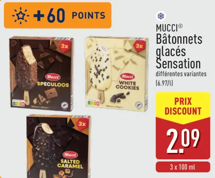 Offre: Bâtonnets glacés Sensation