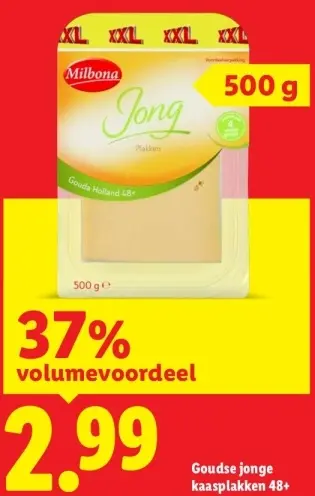 Aanbieding: Goudse jonge kaasplakken 48+