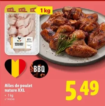 Offre: Ailes de poulet nature XXL