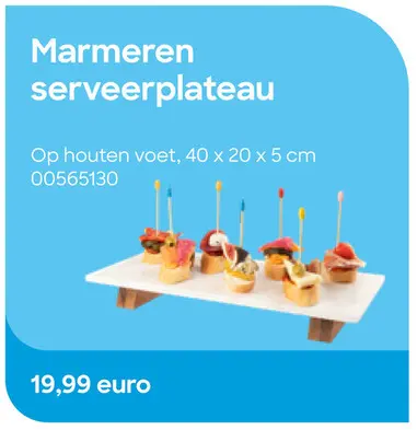 Promotie: Marmeren serveerplateau
