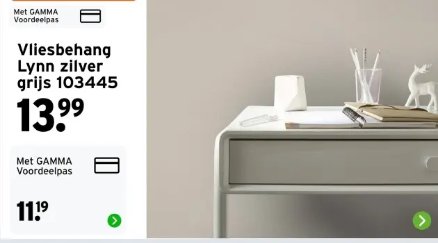 Aanbieding: Vliesbehang Lynn zilver grijs 103445