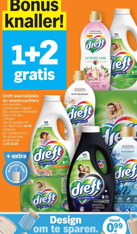 Promotie: Dreft wasmiddelen en wasverzachters