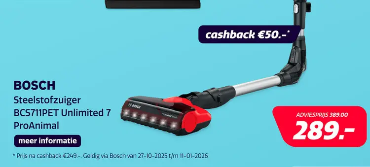 Aanbieding: Bosch BCS711PET Unlimited 7 ProAnimal
