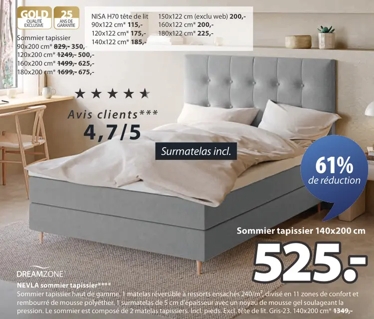Offre: Sommier tapissier