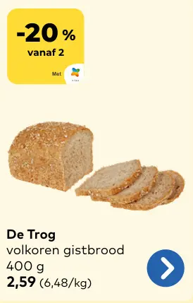 Promotie: Volkoren gistbrood