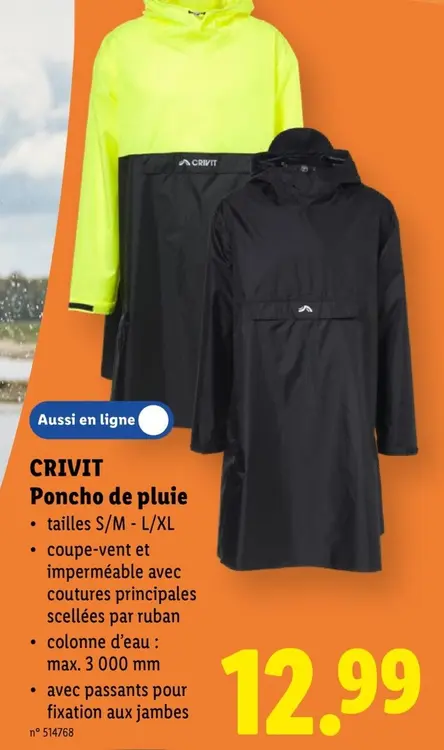 Offre: Poncho de pluie