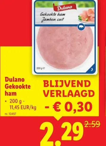 Promotie: Gekookte ham