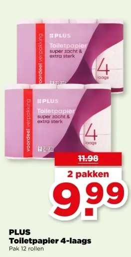 Aanbieding: Toiletpapier 4-laags