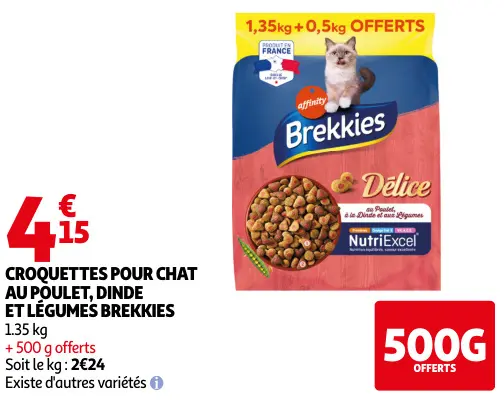 Promotie: Croquettes pour chat au poulet, dinde et légumes