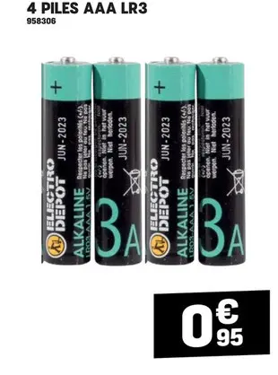 Offre: 4 piles aaa lr3