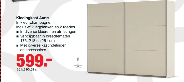 Aanbieding: Kledingkast Aurie