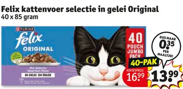 Aanbieding: Felix kattenvoer selectie in gelei Original
