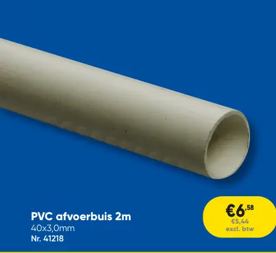 Promotie: PVC afvoerbuis