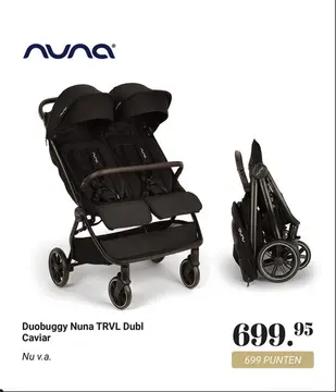 Aanbieding: Duobuggy Nuna TRVL Dubl Caviar
