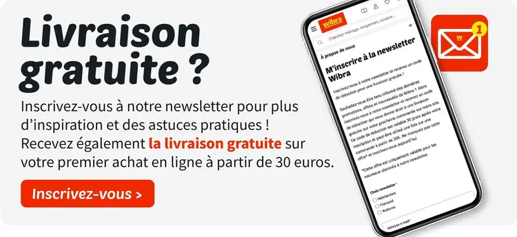 Offre: Wibra Livraison gratuite sur votre premier achat en ligne à partir de 30 euros