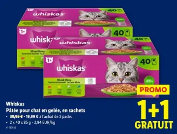 Offre: Pâtée pour chat en gelée, en sachets