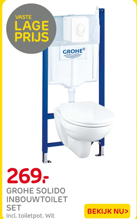 Aanbieding: Grohe solido inbouwtoilet set