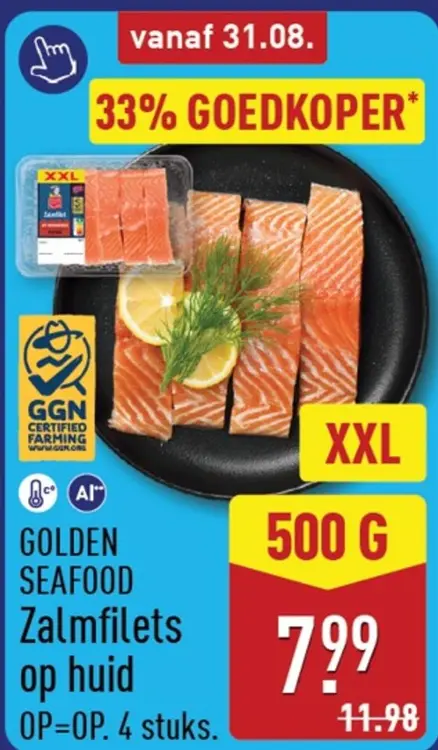 Aanbieding: Zalmfilets op huid