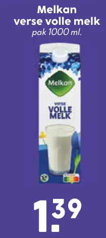 Aanbieding: Verse volle melk