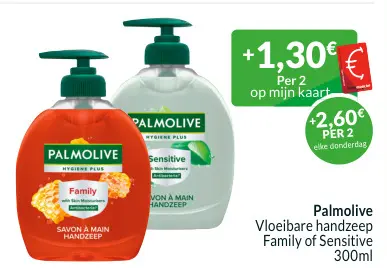 Promotie: Vloeibare handzeep Family of Sensitive