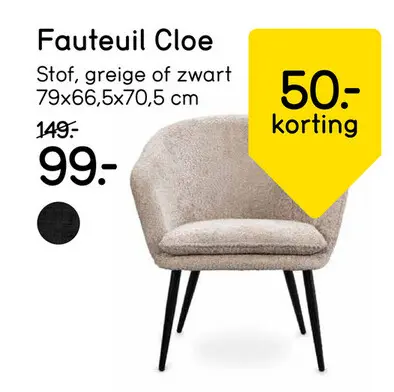 Aanbieding: Fauteuil Cloe