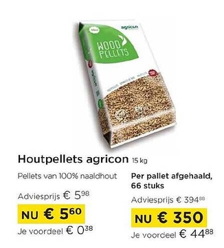 Aanbieding: Houtpellets agricon