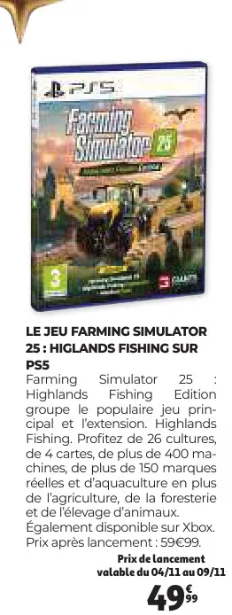 Aanbieding: Farming simulator 25: highlands fishing sur p