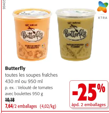 Offre: toutes les soupes fraîches