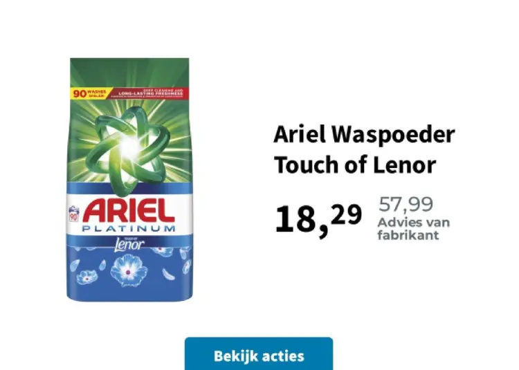 Promotie: Ariel Waspoeder Touch of Lenor