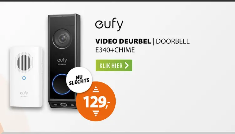 Aanbieding: Eufy Video Doorbell E340 + Chime