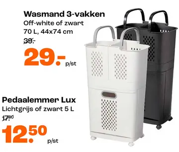 Aanbieding: Wasmand 3-vakken