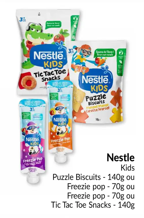 Offre: Kids Puzzle Biscuits ou Freezie pop ou Tic Tac Toe Snacks