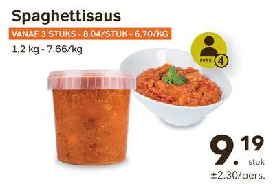 Promotie: Spaghettisaus