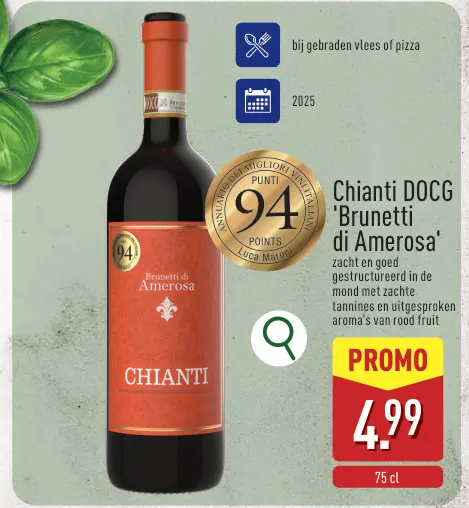 Promotie: Chianti DOCG 'Brunetti di Amerosa'