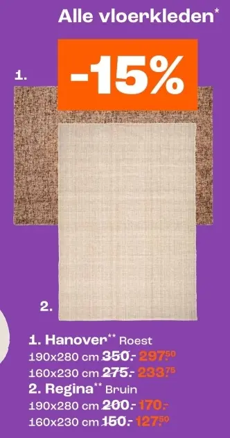 Promotie: Alle vloerkleden