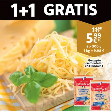 Promotie: Geraspte emmentaler