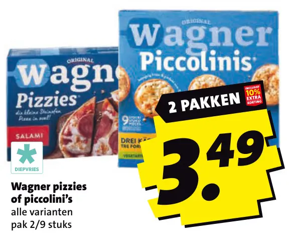 Aanbieding: Wagner pizzies of piccolini's