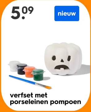 Aanbieding: verfset met porseleinen pompoen